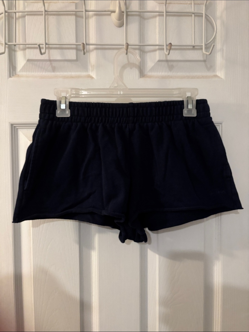Garage Navy Elastic-Waist Athletic Shorts